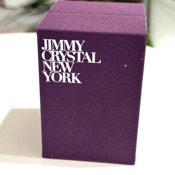 Jimmy Crystal New York Square Shape Wristwatch Watch Black/Clear Crystals - Picture 13 of 13